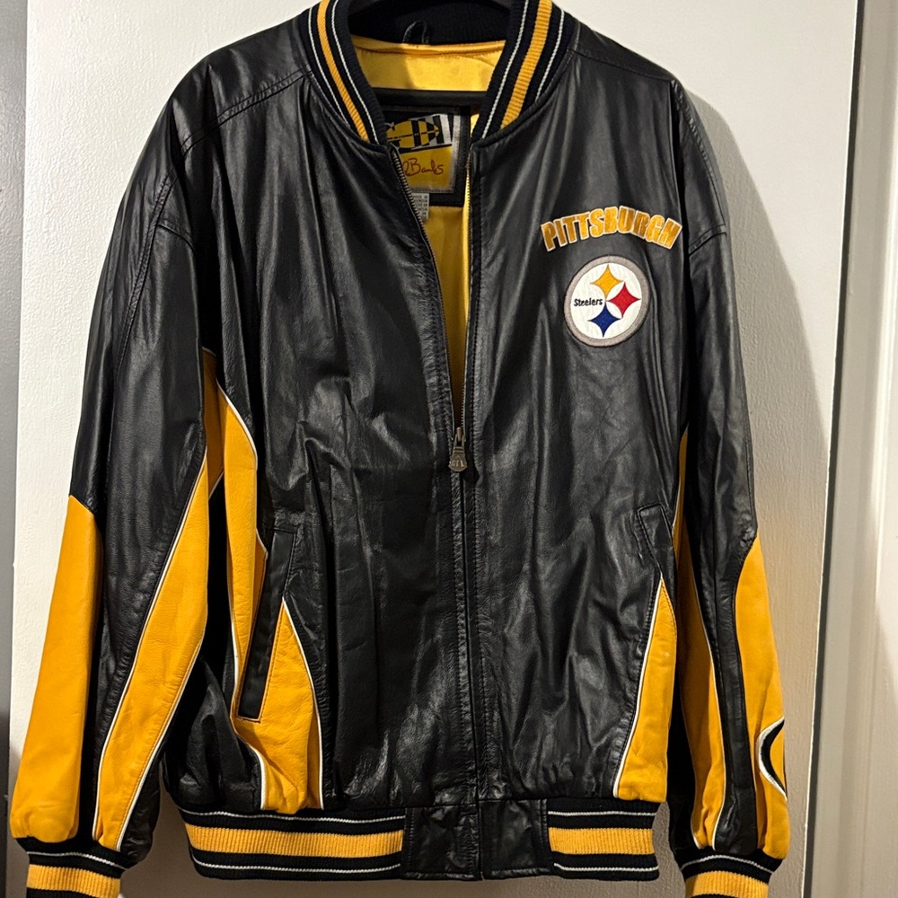 Carl Banks Black and Gold Varsity Jacket